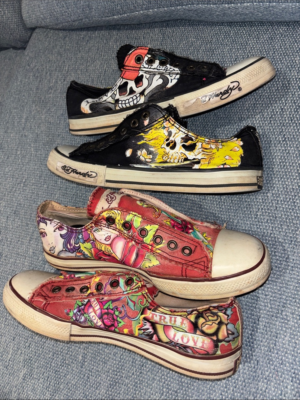 Ed Hardy Sneakers x 2! Women’s 9